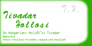 tivadar hollosi business card